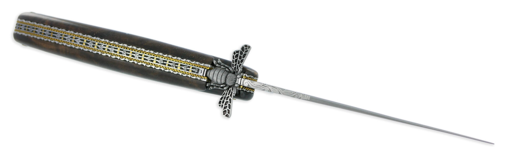 Laguiole Couteau Prestige Forge De Laguiole Rambaud Plein Manche Double Platines En Noyer Envol De L’Abeille 3D