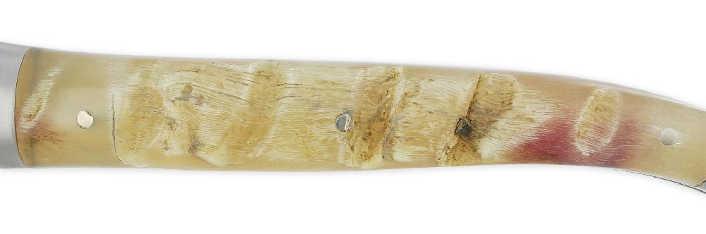 Laguiole Forge De Laguiole Knife Ram Crust Handle 1 Piece Brushed Stainless Steel 12cm