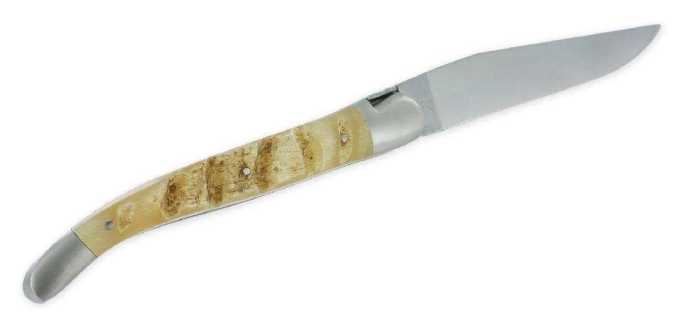 laguiole Forge de Laguiole Knife Ram Crust Handle 1 Piece Brushed Stainless Steel 12cm