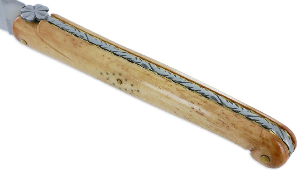 Laguiole Forge De Laguiole Prestige Lucky Knife Aged Bone Handle Full Handle 1 Piece 12 Cm