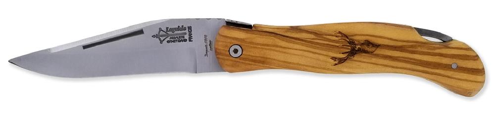 laguiole Hunting Knife Cube Laguiole Arbalète Full Handle OliveWood whith Stag Engraved