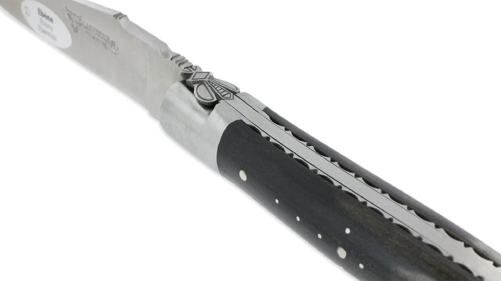Laguiole Laguiole En Aubrac Knife 1 Piece 12 Cm Ebony 1 Brushed Stainless Steel Bolster Wasp Decoration