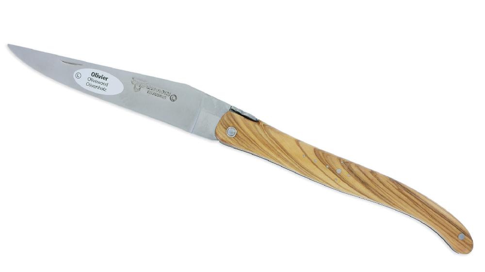 Laguiole Laguiole En Aubrac Knife 1 Piece 12 Cm Olivewood Full Handle Brushed Finish