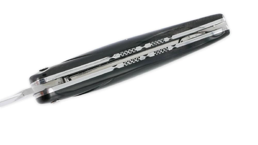 Laguiole Laguiole En Aubrac Knife 1 Piece 12cm Full Buffalo Handle Spirale Spring Double Plates Finely Handcarved Shiny Finish N°3