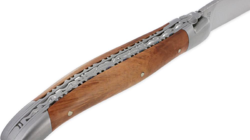 Laguiole Laguiole En Aubrac Knife 1 Piece 12cm Heather Handle 2 Bolsters Double Plates Num2