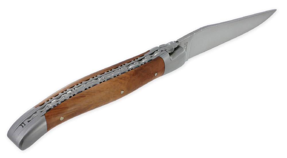 Laguiole Laguiole En Aubrac Knife 1 Piece 12cm Heather Handle 2 Bolsters Double Plates Num2