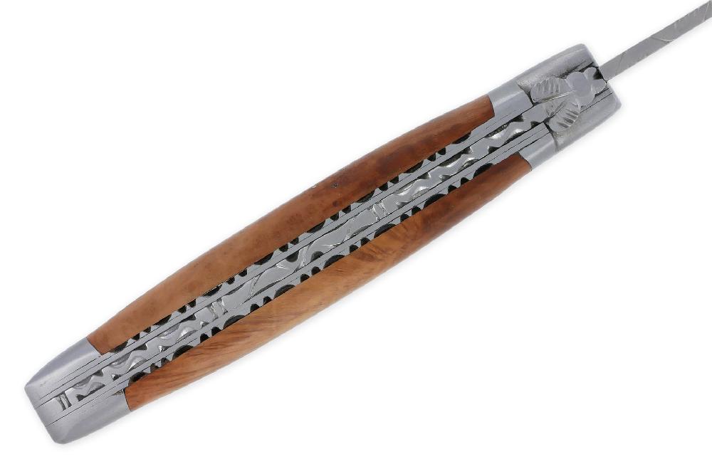 Laguiole Laguiole En Aubrac Knife 1 Piece 12cm Heather Handle 2 Bolsters Double Plates Num2