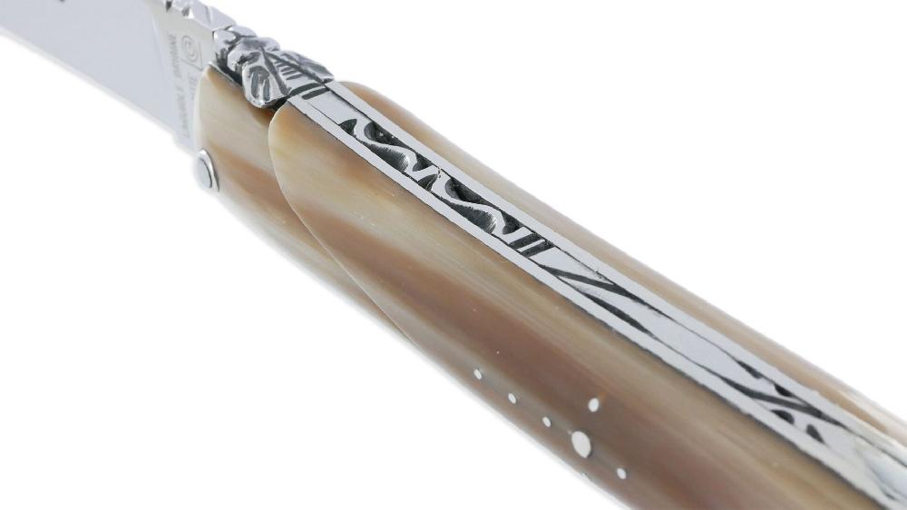 Laguiole Laguiole En Aubrac Knife 1 Piece 14 Cm Yesteryear Horn Tip Full Handle Shiny Sandvik Blade