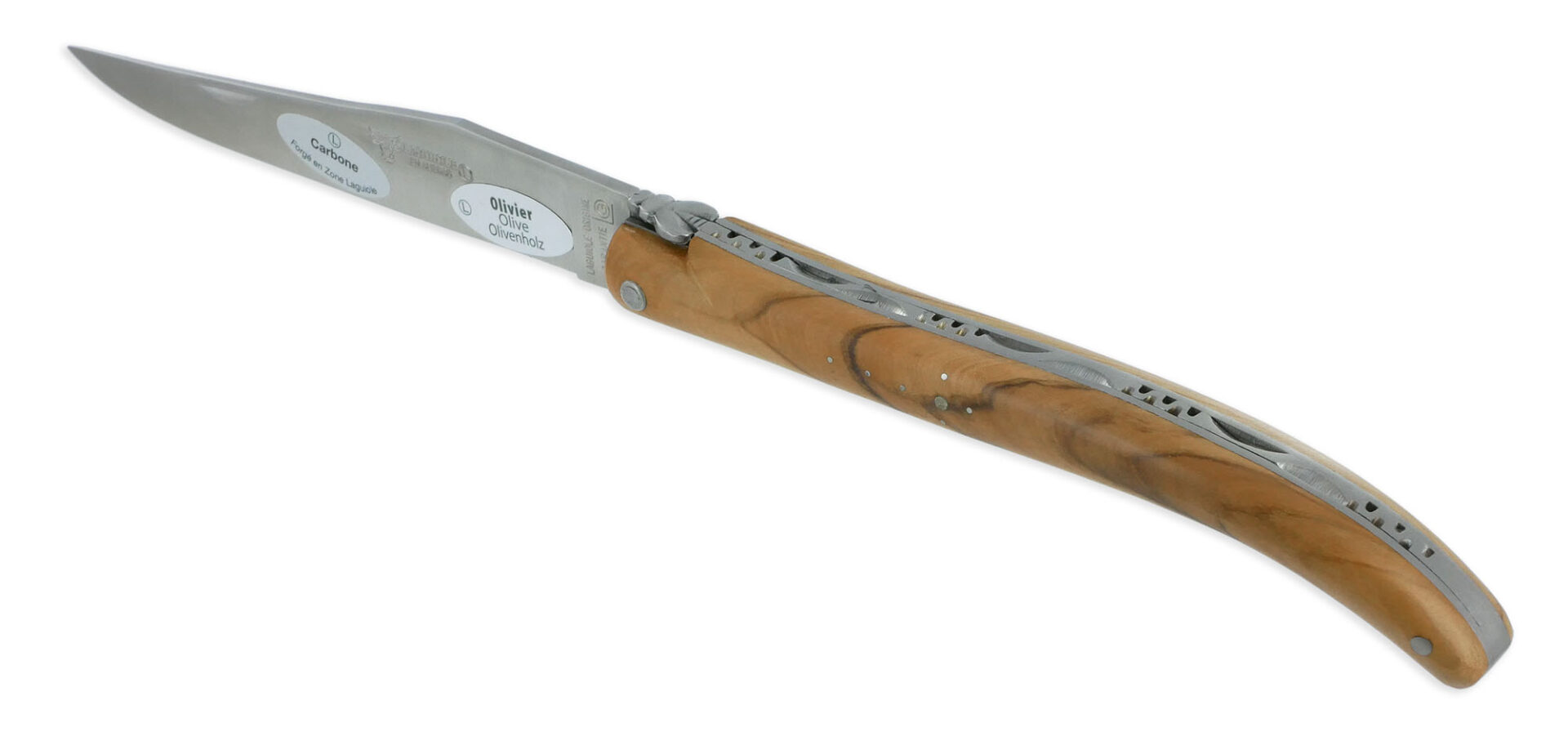 Laguiole Laguiole En Aubrac Knife 1 Piece 14 Cm Yesteryear Olivewood Full Handle Shiny Sandvik Blade