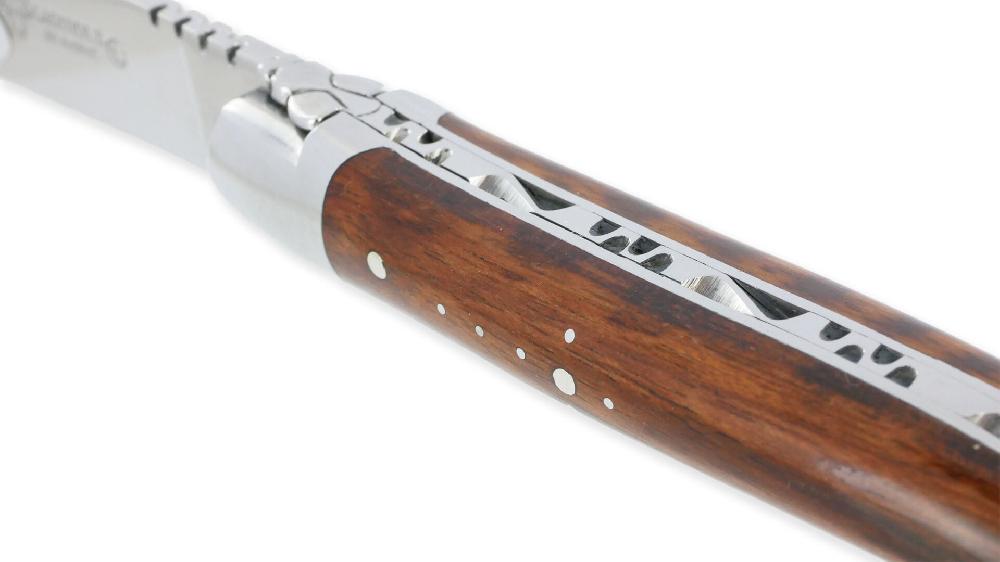 Laguiole Laguiole En Aubrac Knife 1 Pièce Amourette Handle 2 Bolsters Shiny Stainless Steel 10 Cm