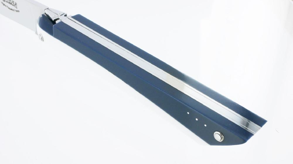 Laguiole Laguiole En Aubrac Knife Origin Paquebot FRANCE Full Handle 12cm White And Blue Corian