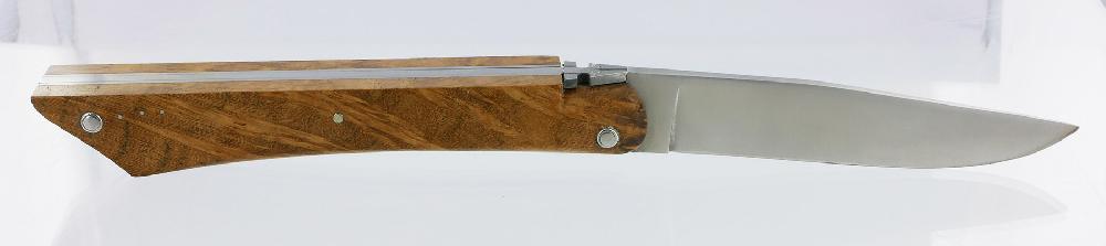 Laguiole Laguiole En Aubrac Knife Origin Paquebot FRANCE Full Teak Handle 12 Cm Brushed Finish Limited Series