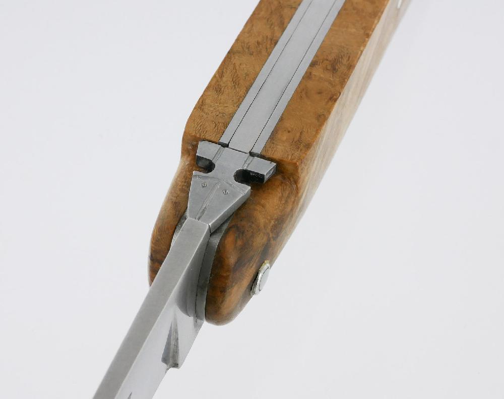 Laguiole Laguiole En Aubrac Knife Origin Paquebot FRANCE Full Teak Handle 12 Cm Brushed Finish Limited Series