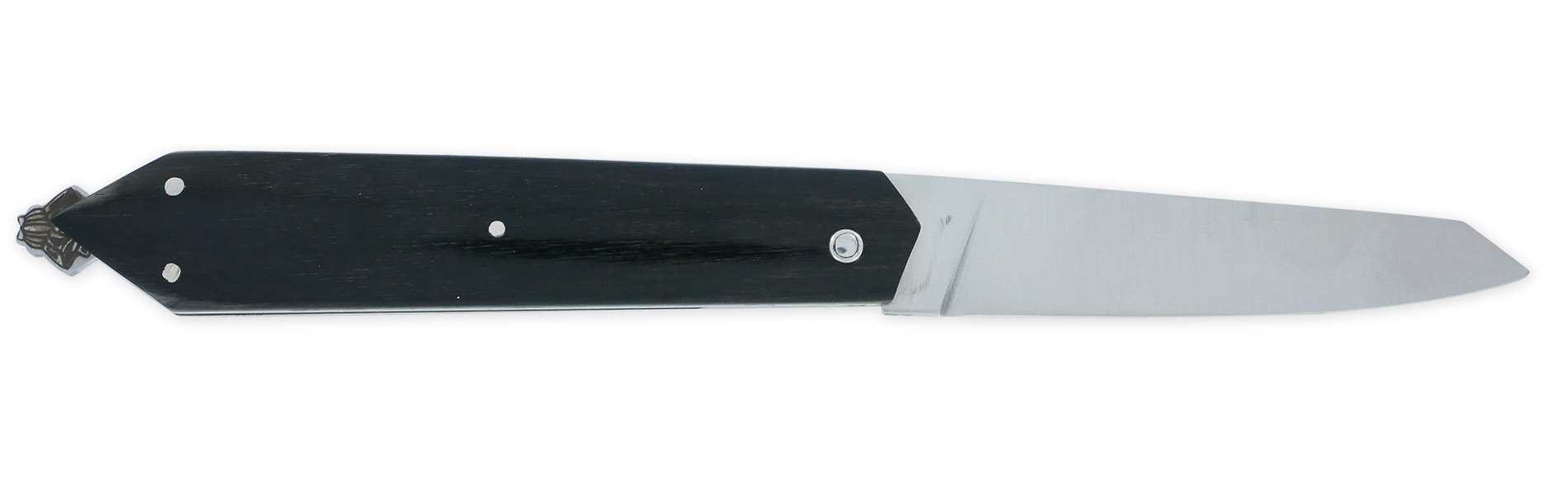 Laguiole Laguiole En Aubrac “Le Bee-Back” Folding Knife In Ebony Full Handle Brushed Finish 11.5 Cm