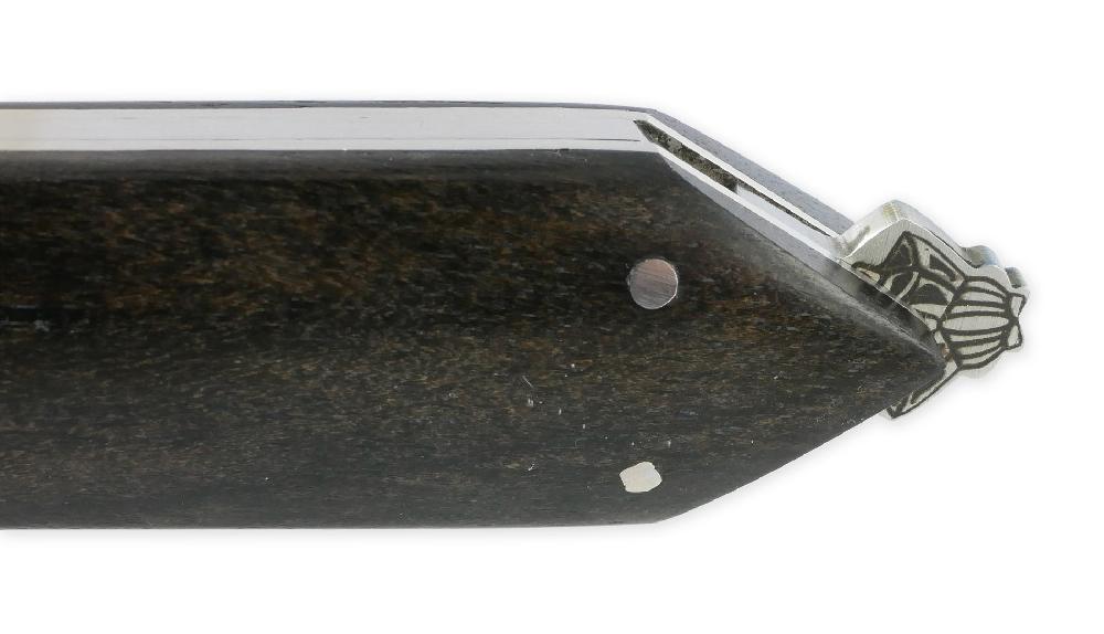 Laguiole Laguiole En Aubrac “Le Bee-Back” Folding Knife In Ebony Full Handle Brushed Finish 11.5 Cm