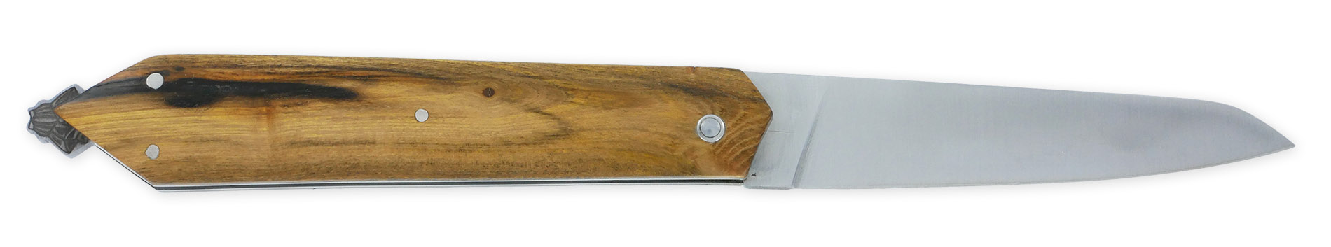 Laguiole Laguiole En Aubrac “Le Bee-Back” Folding Knife In Pistachio Wood Full Handle Brushed Finish 11.5 Cm