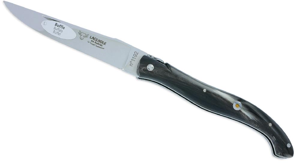 Laguiole Laguiole En Aubrac Le Coupé Buffalo Original Porsche Knife Full Handle 12 Cm Shiny Finish