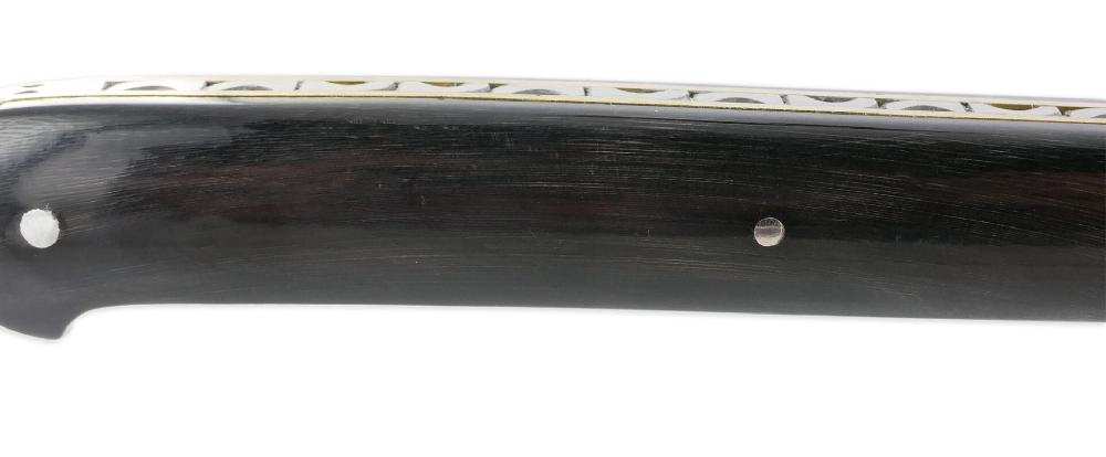 Laguiole Laguiole En Aubrac Straight Knife 1 Piece 13 Cm Buffalo Full Handle Brushed Stainless Steel Blade