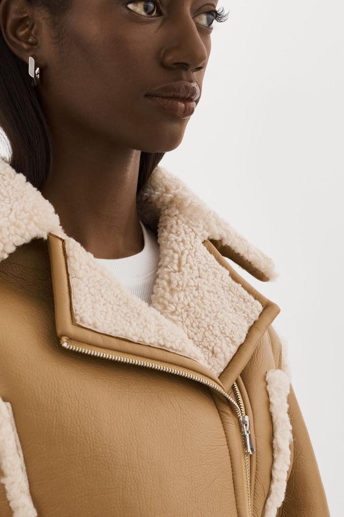 Lamarque ADRINA | Veste Courte En Fausse Peau De Mouton