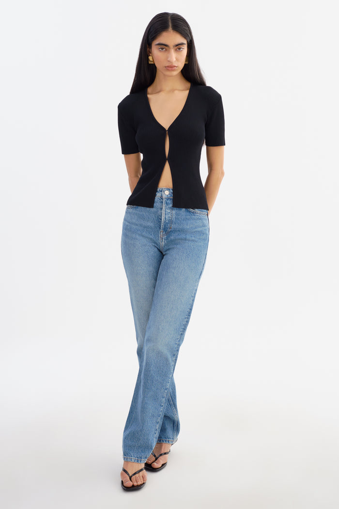 Lamarque AURELIE | Haut à Manches Courtes En Tricot Côtelé