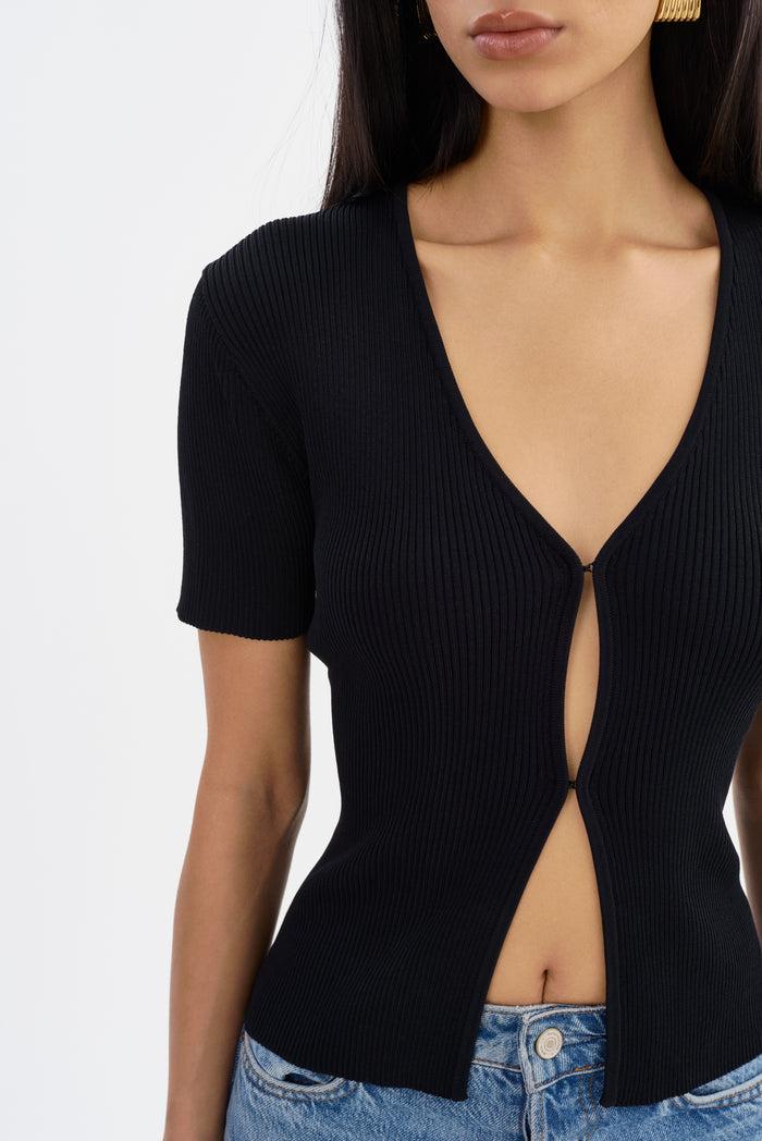 Lamarque AURELIE | Haut à Manches Courtes En Tricot Côtelé