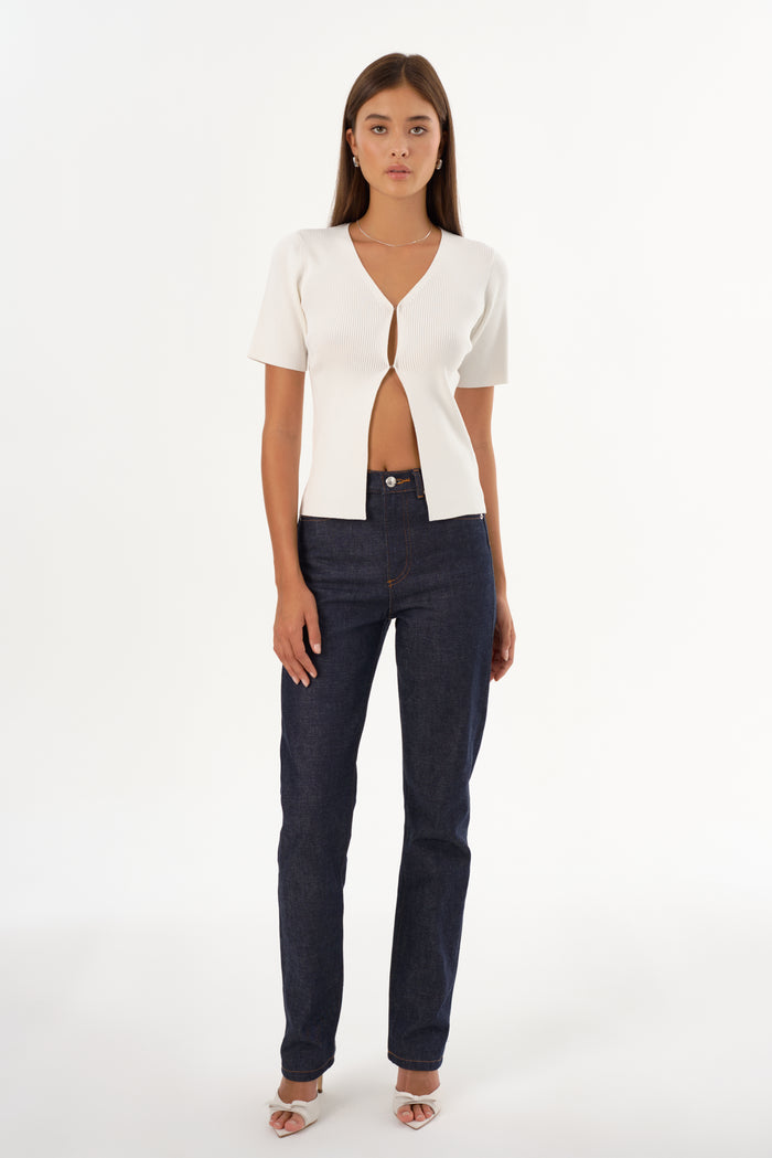 Lamarque AURELIE | Haut à Manches Courtes En Tricot Côtelé