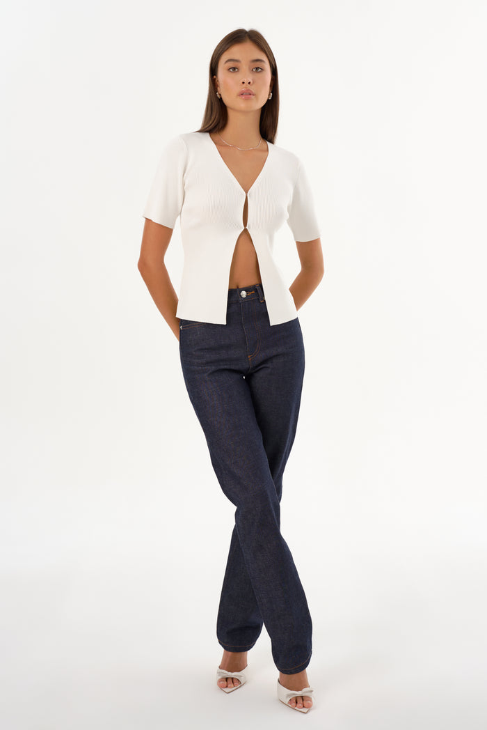 Lamarque AURELIE | Haut à Manches Courtes En Tricot Côtelé
