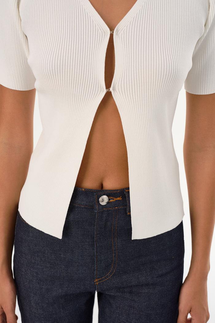 Lamarque AURELIE | Haut à Manches Courtes En Tricot Côtelé