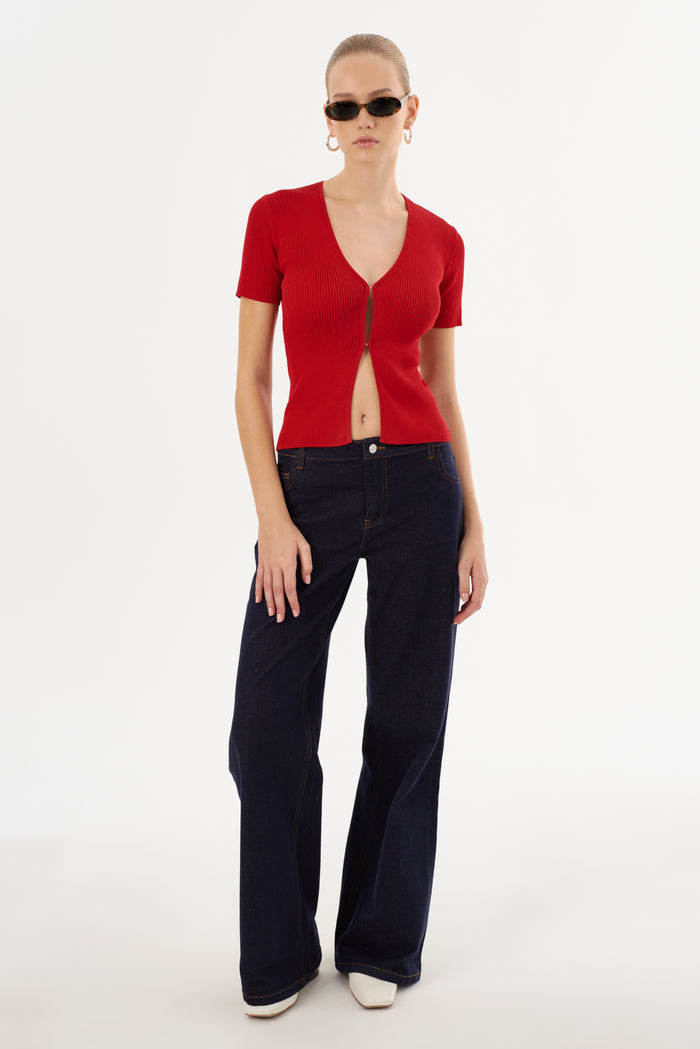 Lamarque AURELIE | Haut à Manches Courtes En Tricot Côtelé