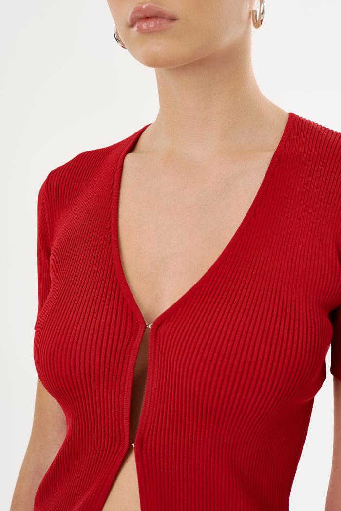 Lamarque AURELIE | Haut à Manches Courtes En Tricot Côtelé