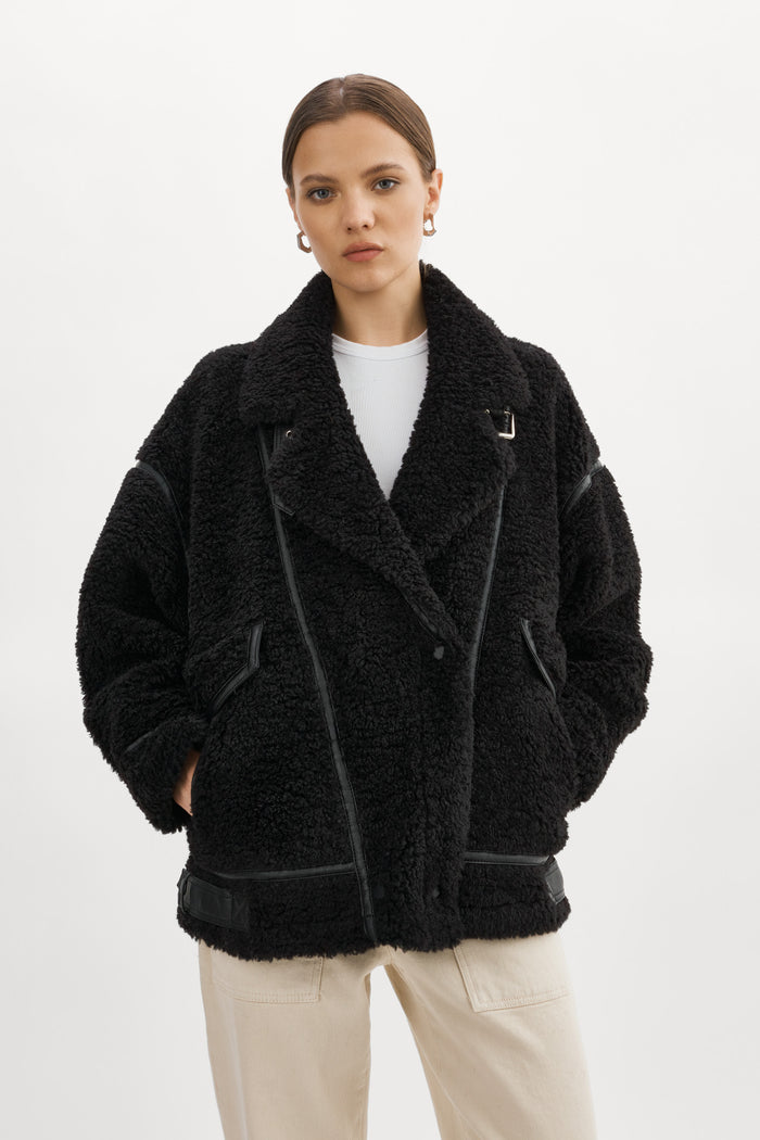 Lamarque BADU | Veste Oversize En Fausse Peau De Mouton