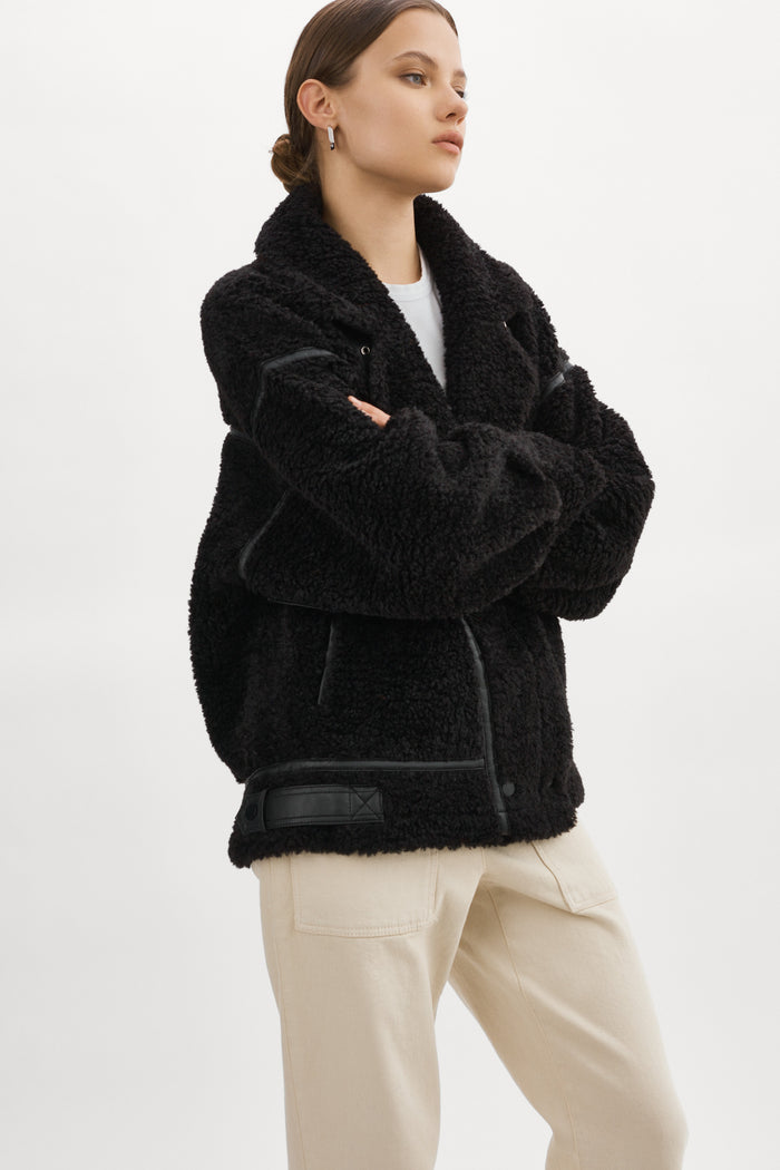 Lamarque BADU | Veste Oversize En Fausse Peau De Mouton