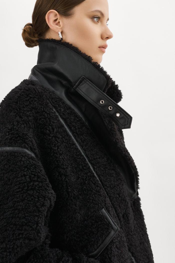 Lamarque BADU | Veste Oversize En Fausse Peau De Mouton