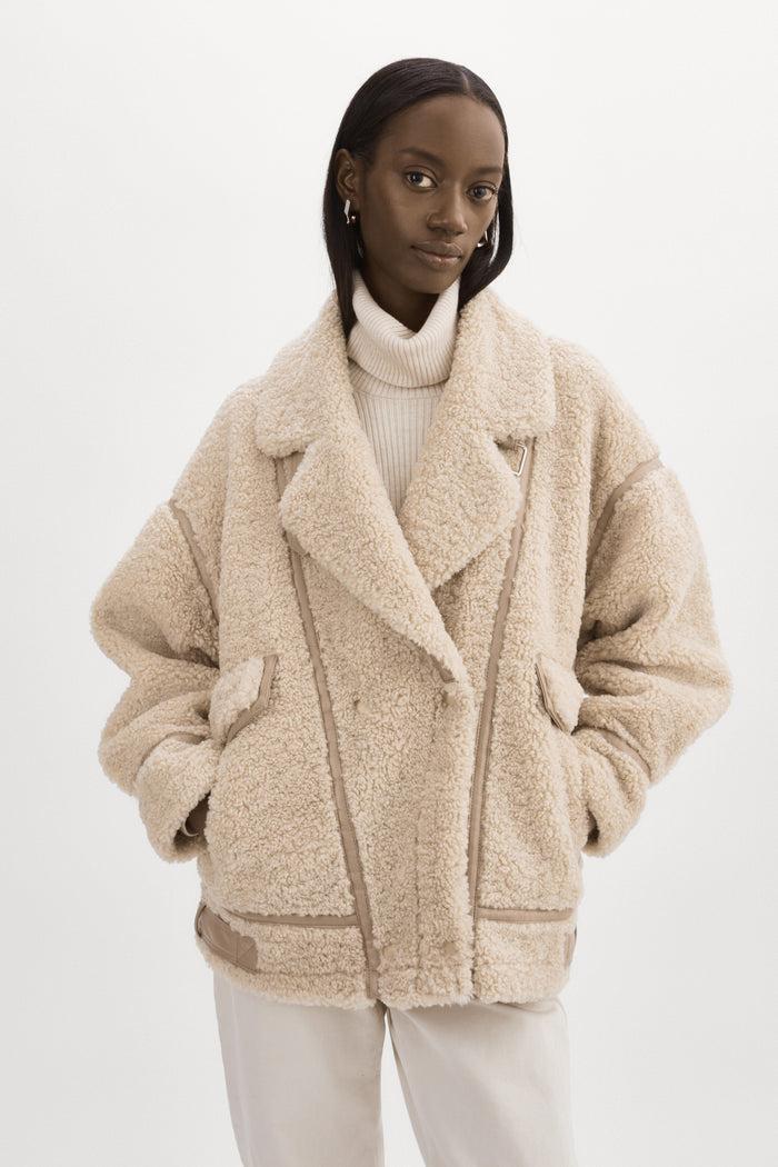 Lamarque BADU | Veste Oversize En Fausse Peau De Mouton