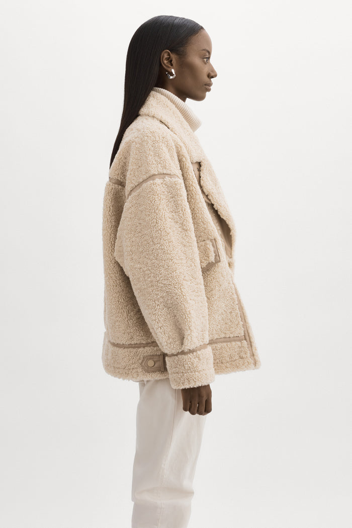 Lamarque BADU | Veste Oversize En Fausse Peau De Mouton