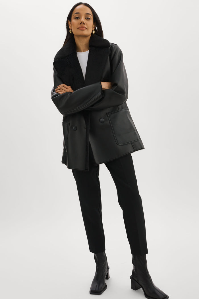 Lamarque CAMILLE | Manteau Réversible En Fausse Peau De Mouton