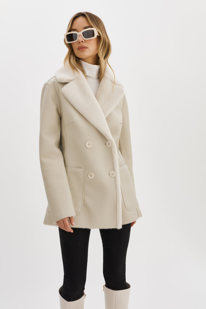Lamarque CAMILLE | Manteau réversible en fausse peau de mouton