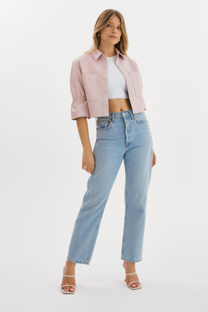 Lamarque CAROLINA | Veste En Cuir à Manches à Volants