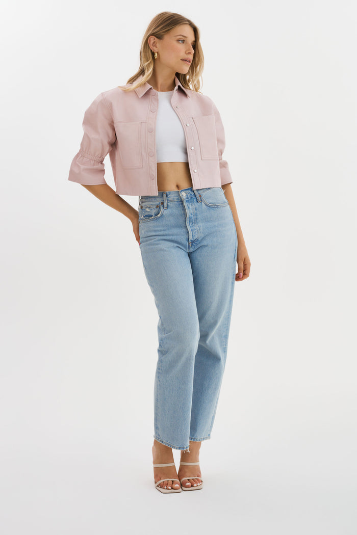 Lamarque CAROLINA | Veste En Cuir à Manches à Volants