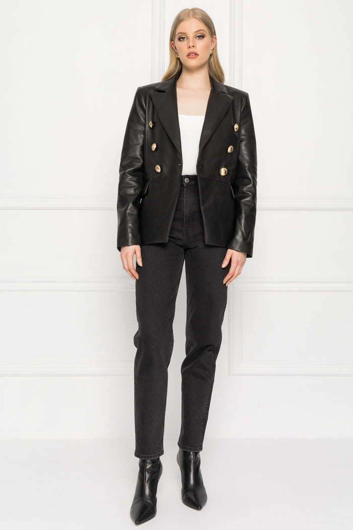 Lamarque CATHERINE | Blouson En Cuir à Double Boutonnage