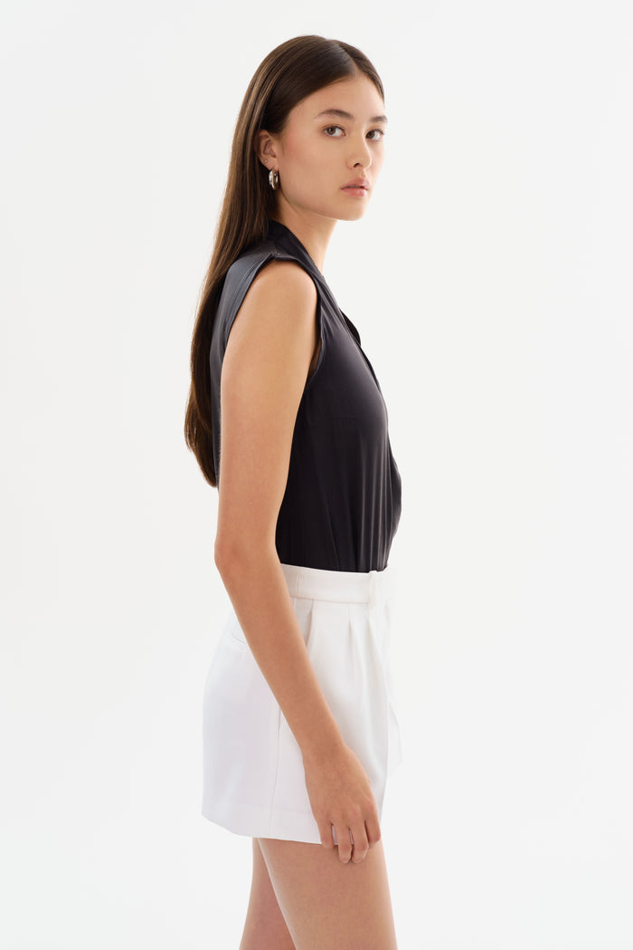 Lamarque CINTA | Justaucorps Noir En Soie Sans Manches