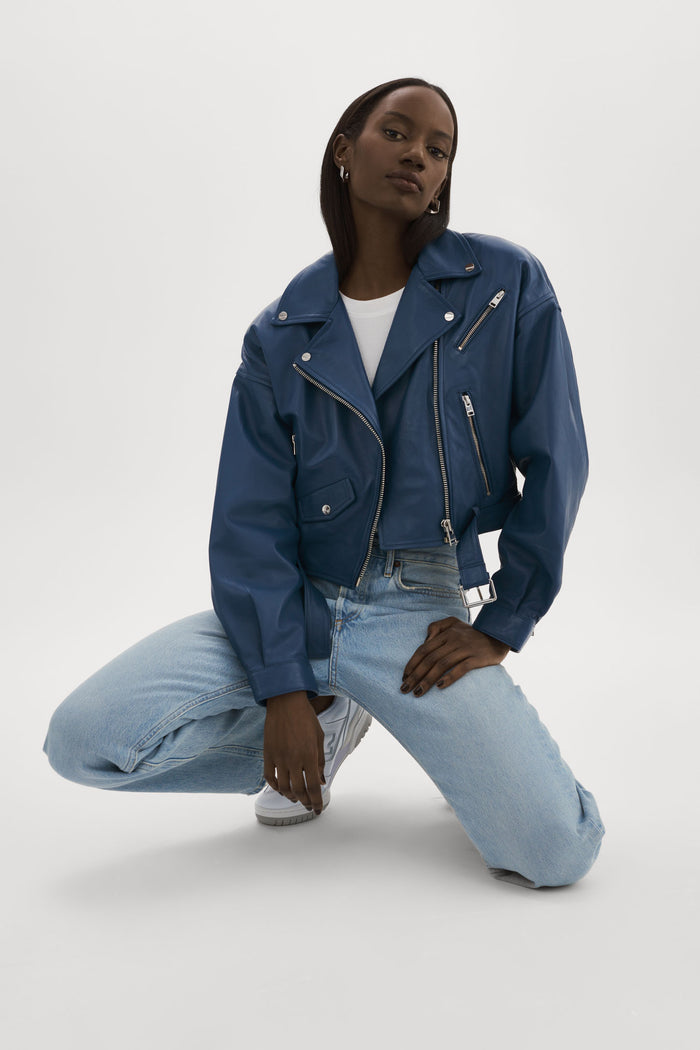 Lamarque DYLAN | Veste de motard en cuir des années 80