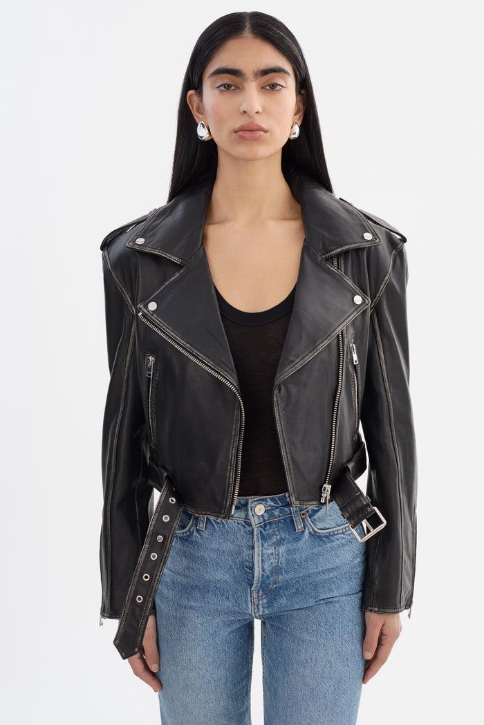Lamarque FORD Veste Moto En Cuir D'inspiration Vintage