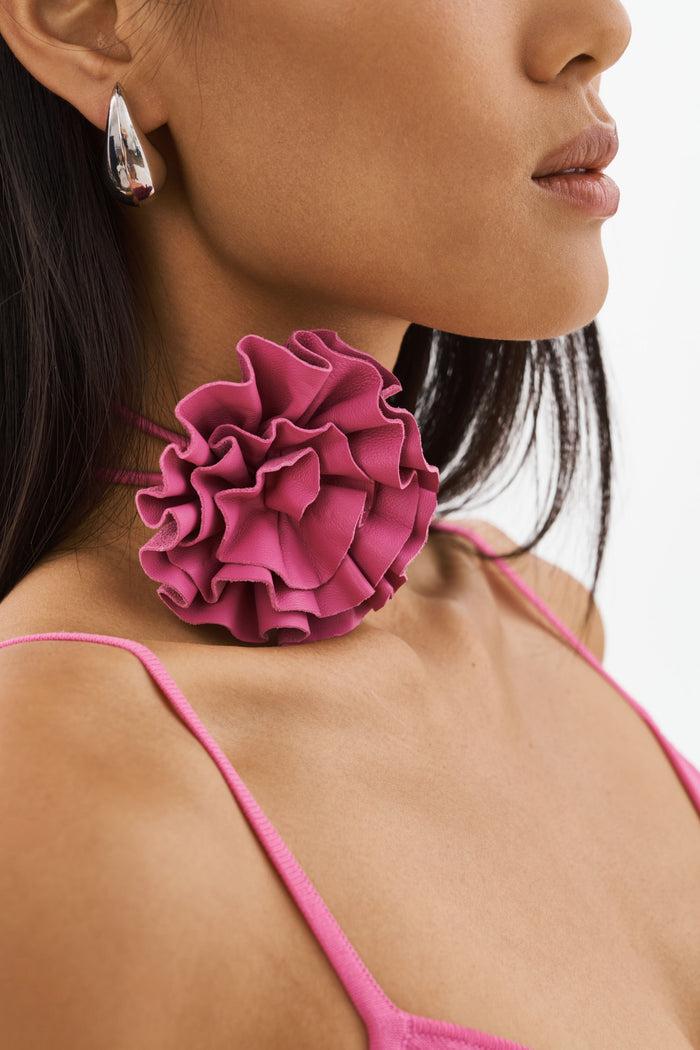 Lamarque GEMMA | Collier Ras Du Cou En Cuir à Rosette