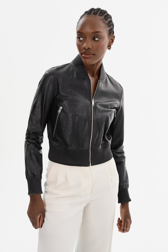 Lamarque KORDELLA | Blouson Aviateur Réversible En Cuir
