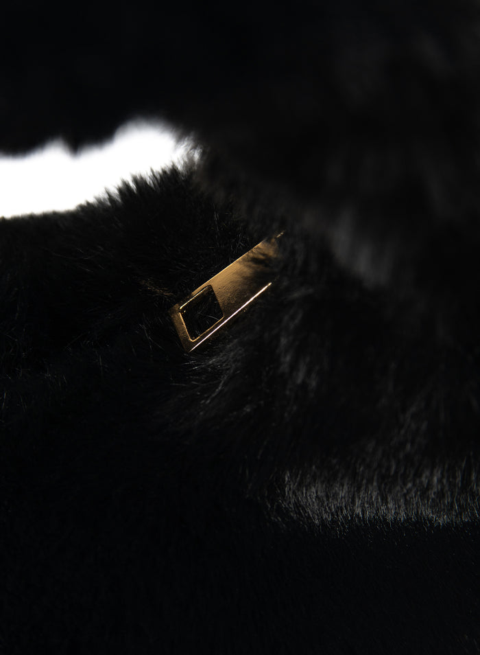 Lamarque ALIX | Mini Sac Hobo En Fausse Fourrure