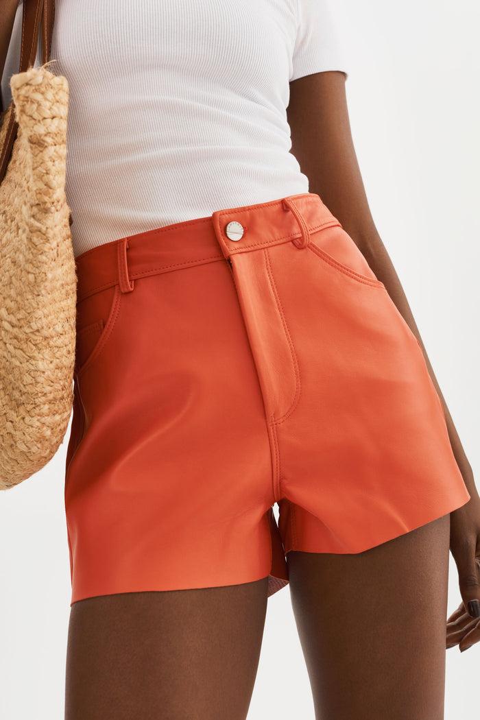 Lamarque ANIKA | Short à Taille Haute En Cuir