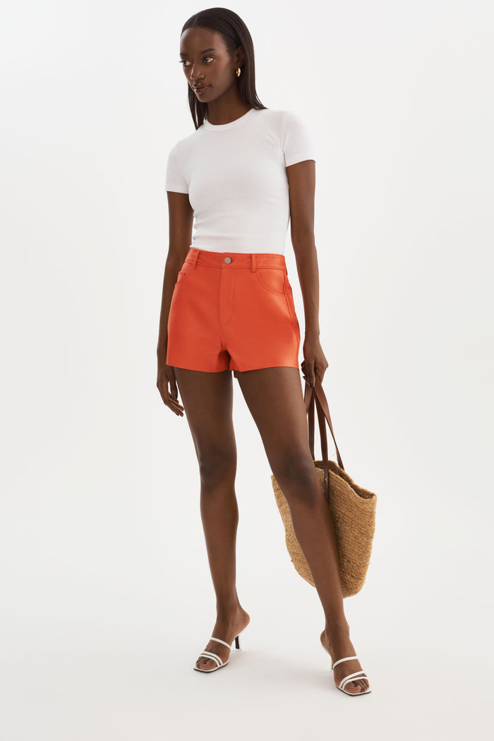 Lamarque ANIKA | Short à Taille Haute En Cuir