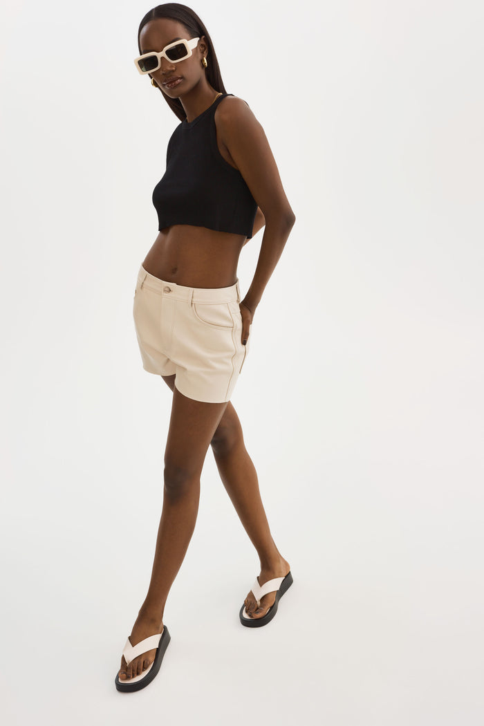 Lamarque ANIKA | Short à Taille Haute En Cuir