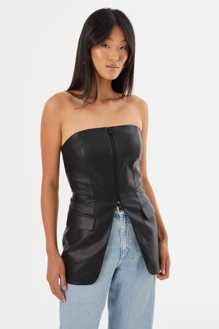 Lamarque AVANI | Top Bustier en Similicuir